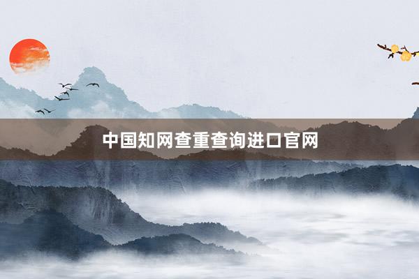 中国知网查重查询进口官网